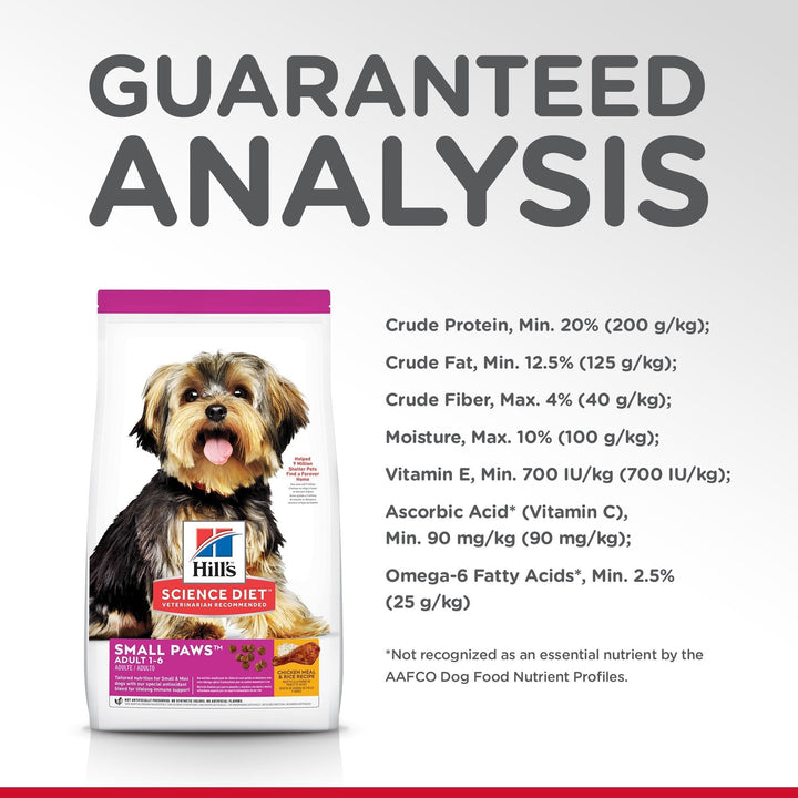 Hill's Science Diet Adult Small Paws Dry Dog Food 1.5kg - Just For Pets Australia