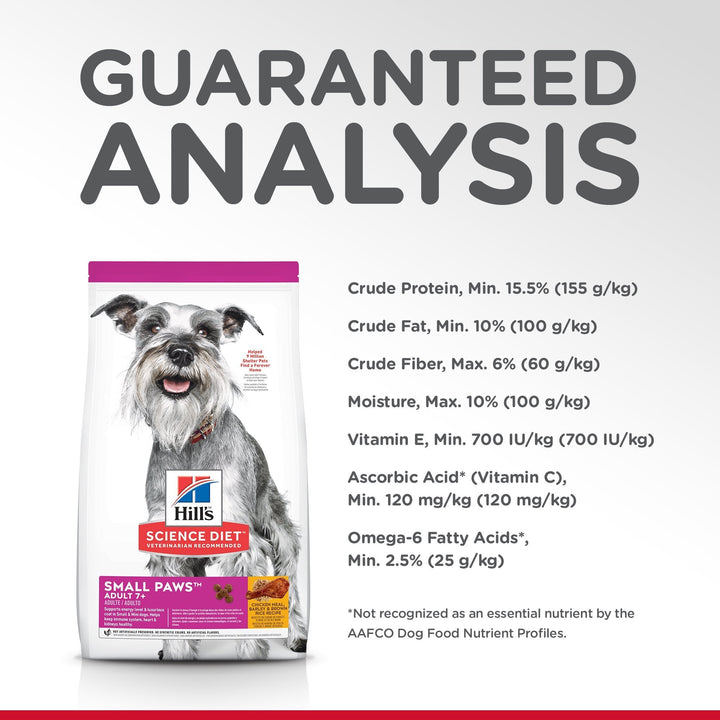 Hill's Science Diet Adult 7+ Small Paws Senior Dry Dog Food 1.5kg - Just For Pets Australia