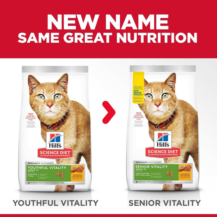 Hill's Science Diet Adult 7+ Senior Vitality Dry Cat Food - Just For Pets Australia