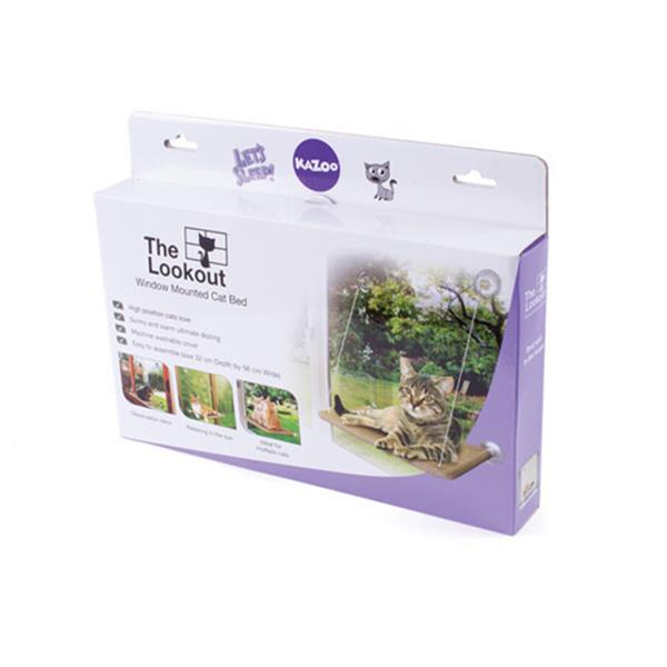Kazoo The Lookout Window Cat Bed Desert Sand - Just For Pets Australia