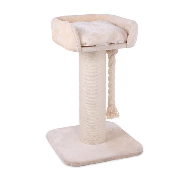 Kazoo High Bed Scratch Post W/Rope Cream - Just For Pets Australia