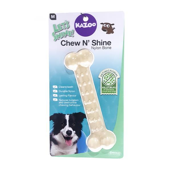 Kazoo Chew N' Shine Nylon Dental Bone Chicken - Just For Pets Australia
