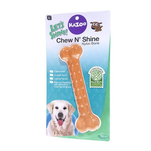 Kazoo Chew N' Shine Nylon Bone Salmon - Just For Pets Australia