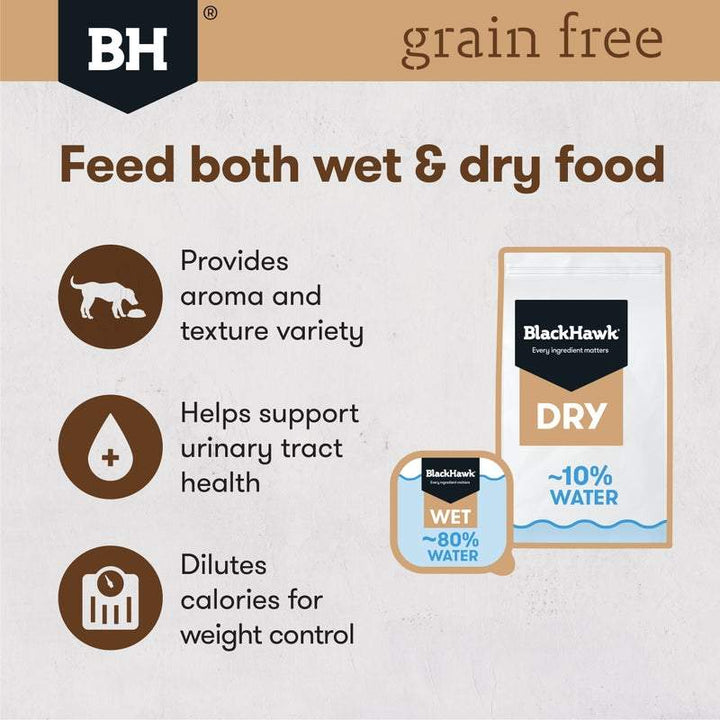 Black Hawk Grain Free Adult Chicken Wet Dog Food - Just For Pets Australia