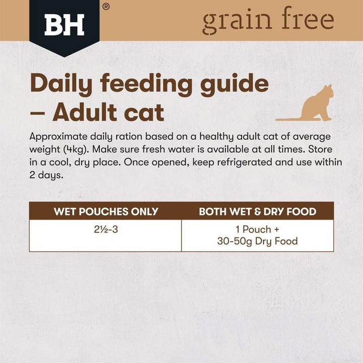 Black Hawk Grain Free Adult Chicken With Beef Lamb And Gravy Wet Cat Food Pouches 85G - Just For Pets Australia