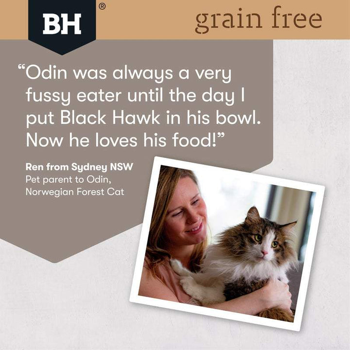 Black Hawk Grain Free Adult Chicken With Lamb In Jelly Wet Cat Food Pouches 85G - Just For Pets Australia