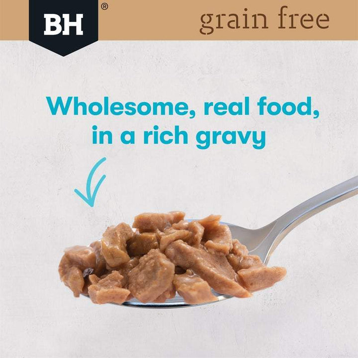 Black Hawk Grain Free Adult Chicken With Tuna Ocean Fish And Gravy Wet Cat Food Pouches 85G - Just For Pets Australia