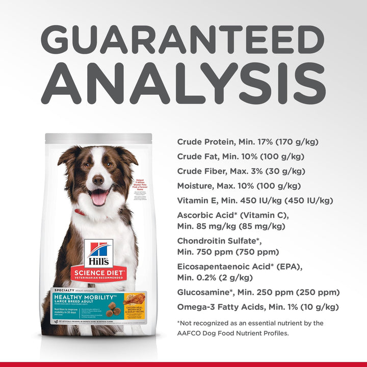 Hill's Science Diet Adult Healthy Mobility Large Breed Dry Dog Food 12kg - Just For Pets Australia