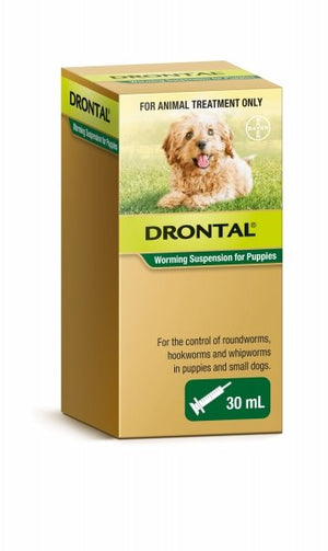 Drontal Worming Suspension for Puppies & Small Dogs 30ml - Just For Pets Australia