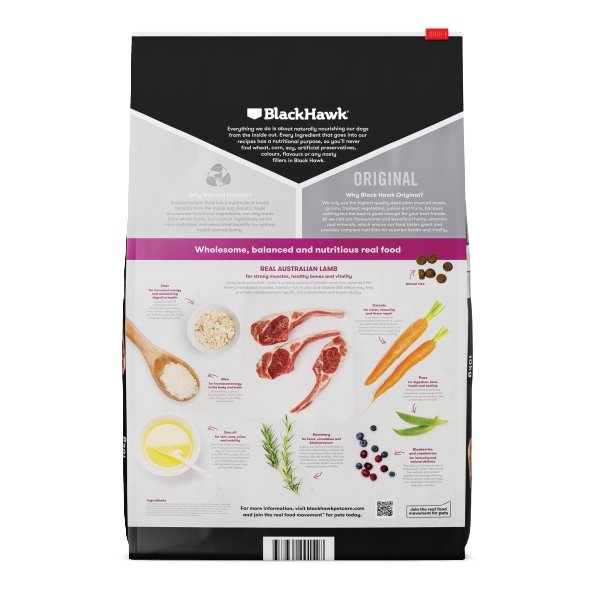 Black Hawk Original Adult Dog Lamb & Rice Dry Food - Just For Pets Australia