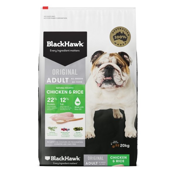 Black Hawk Original Adult Dog Chicken & Rice Dry Food - Just For Pets Australia