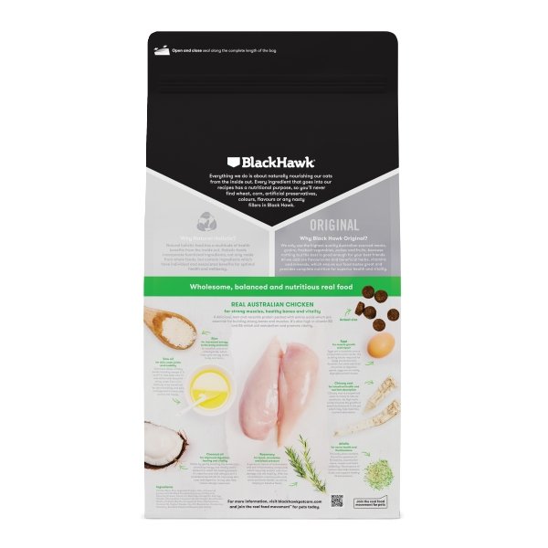 Black Hawk Original Adult Cat Chicken & Rice Dry Food - Just For Pets Australia