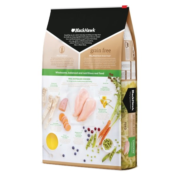 Black Hawk Grain Free Adult Chicken Dry Dog Food - Just For Pets Australia