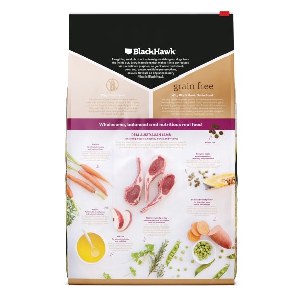 Black Hawk Grain Free Adult Lamb Dry Dog Food - Just For Pets Australia