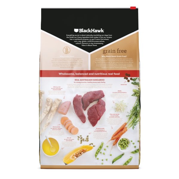 Black Hawk Grain Free Adult Kangaroo Dry Dog Food - Just For Pets Australia