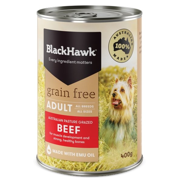 Black Hawk Grain Free Adult Beef Wet Dog Food - Just For Pets Australia