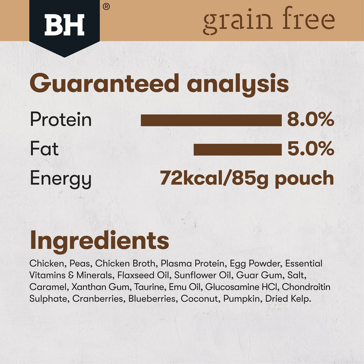 Black Hawk Grain Free Kitten Chicken With Peas Broth And Gravy Wet Cat Food Pouches 85G - Just For Pets Australia