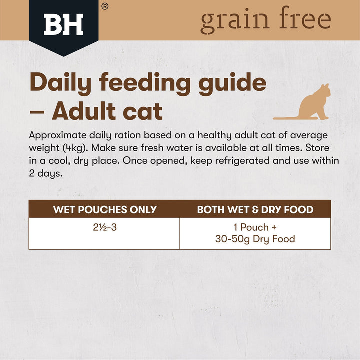 Black Hawk Grain Free Adult Chicken With Tuna Ocean Fish And Gravy Wet Cat Food Pouches 85G - Just For Pets Australia