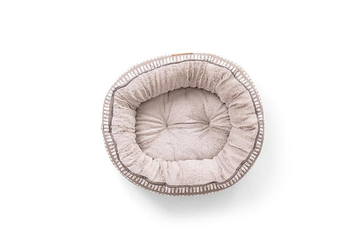 Mog & Bone Reversible Cat Bed - Latte Inverse Mosaic Print - Just For Pets Australia