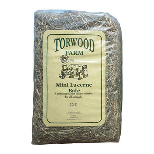 Torwood Farms Mini Lucerne Bale 22L - Just For Pets Australia