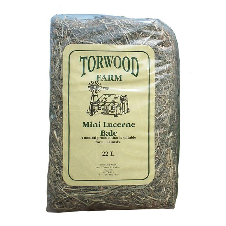 Torwood Farms Mini Lucerne Bale 22L - Just For Pets Australia
