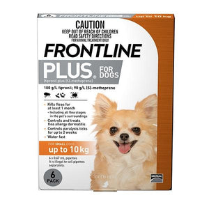 Frontline Plus Orange For Small Dogs under 10kg - Just For Pets Australia