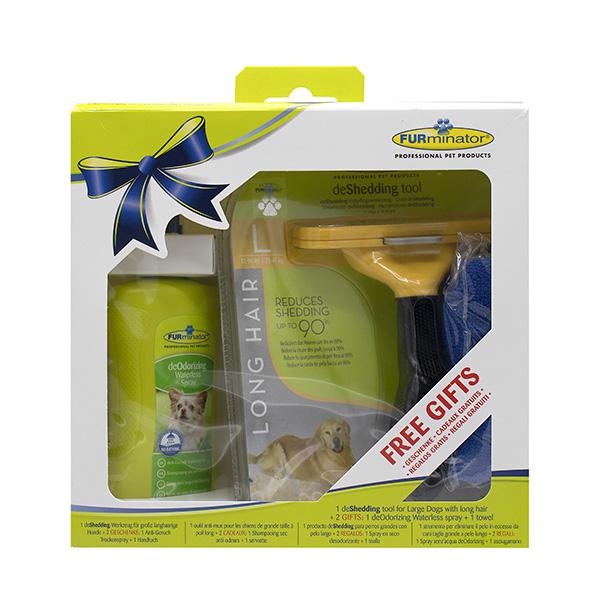 FURminator Long Hair Large Dog Deshedding Gift Pack - Just For Pets Australia