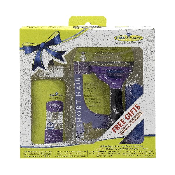 FURminator Short Hair Large Cat Deshedding Gift Pack - Just For Pets Australia