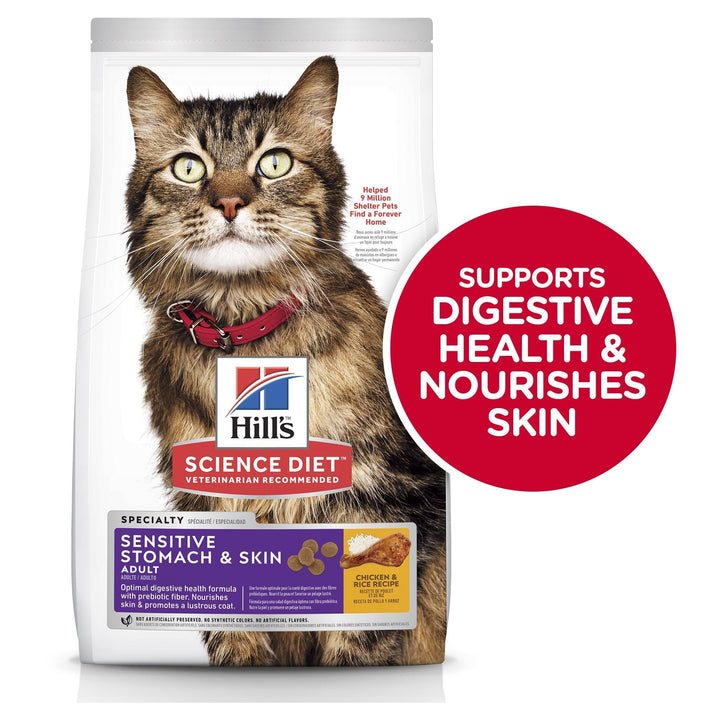 Hill's Science Diet Adult Sensitive Stomach & Skin Dry Cat Food - Just For Pets Australia