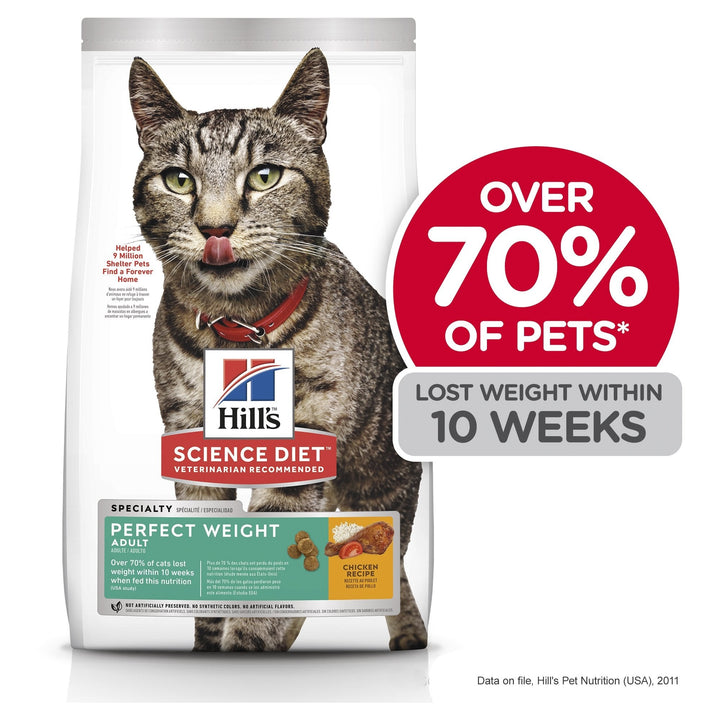 Hill's Science Diet Adult Perfect Weight Dry Cat Food - Just For Pets Australia
