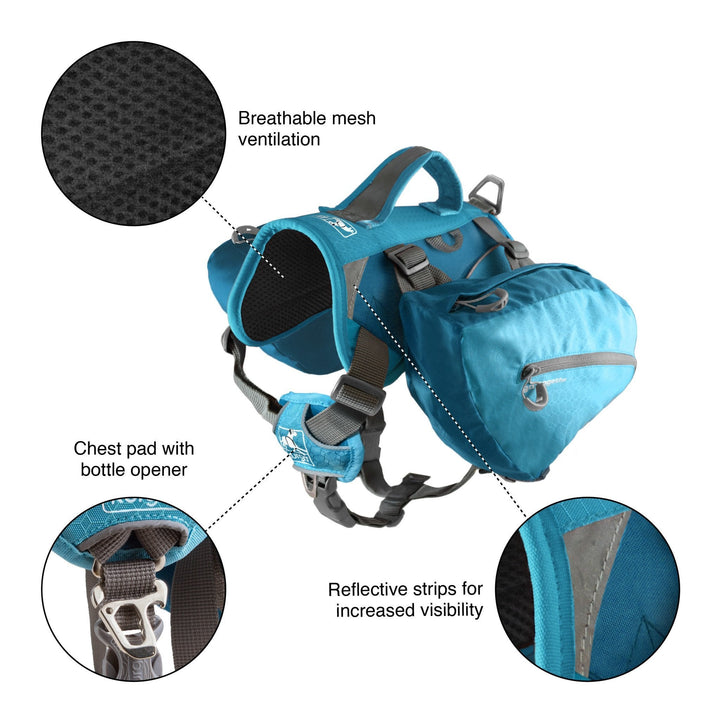 Kurgo Baxter Pack, Coastal Blue - Just For Pets Australia