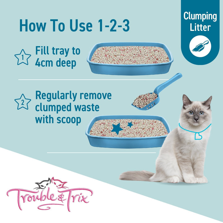 Trouble & Trix Lightweight Fresh Floral Scoopable Cat Litter - Just For Pets Australia