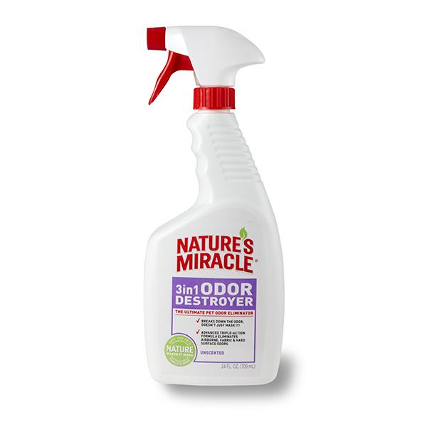 Nature's Miracle 3 In 1 Odor Destroyer (Unscented) 709ml - Just For Pets Australia