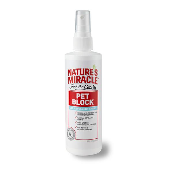 Nature's Miracle Just For Cats - Pet Block Repellent Spray 236ml - Just For Pets Australia