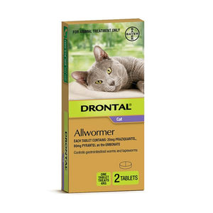 Drontal Cat Allwormer up to 4kg - Just For Pets Australia