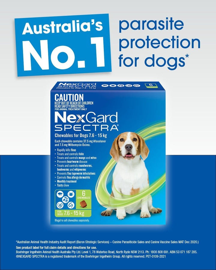 NexGard Spectra Chews For Dogs 3.6-7.5kg - Just For Pets Australia