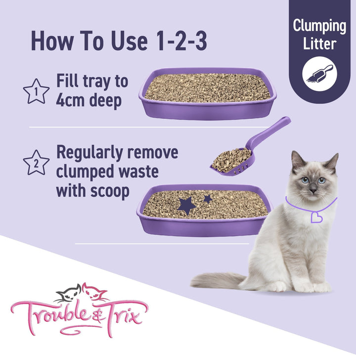 Trouble & Trix Clumping Odour Neutralising Baking Soda Fresh Scent Litter 15L - Just For Pets Australia