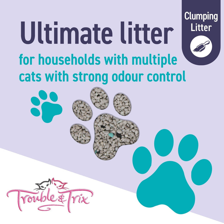 Trouble & Trix Ultrascoop Clumping Litter 10L - Just For Pets Australia