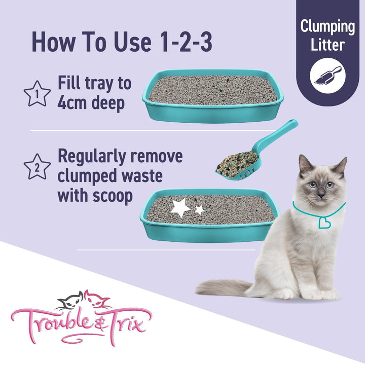 Trouble & Trix Ultrascoop Clumping Litter 10L - Just For Pets Australia