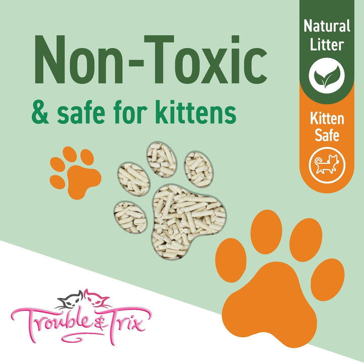 Trouble & Trix Natural Clumping Pellet Litter 10L - Just For Pets Australia