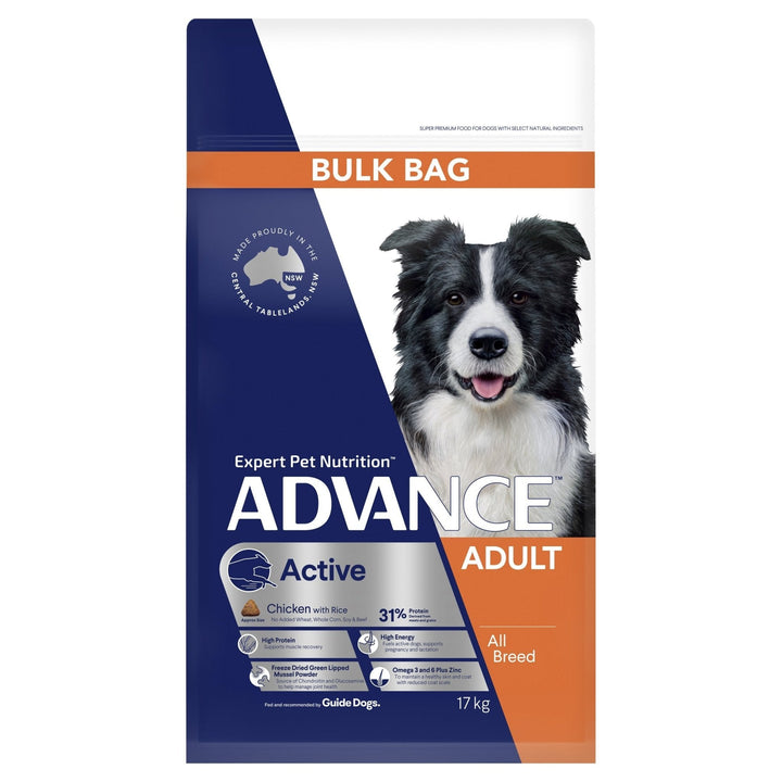 ADVANCE Active Adult Dry Dog Food Chicken with Rice - Just For Pets Australia