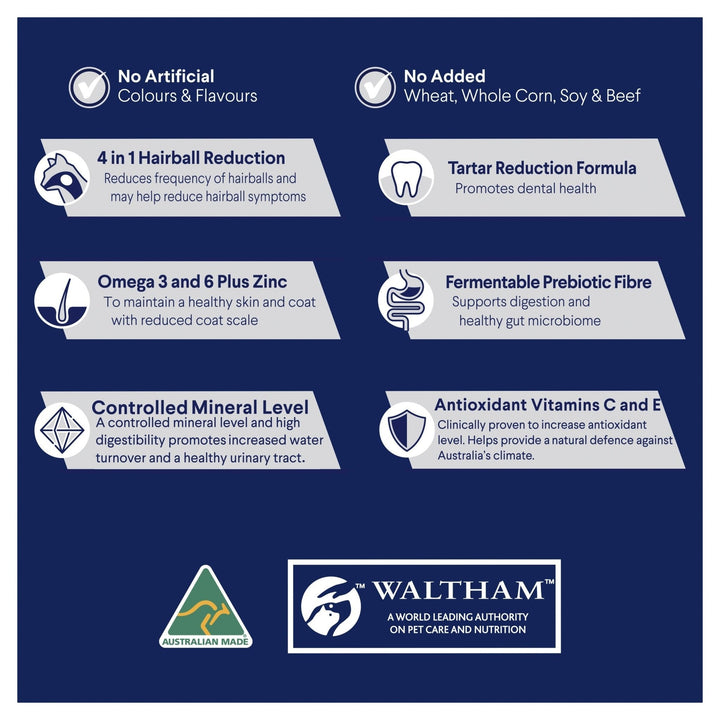 ADVANCE Hairball Adult Dry Cat Food Chicken with Rice 2kg Bag - Just For Pets Australia