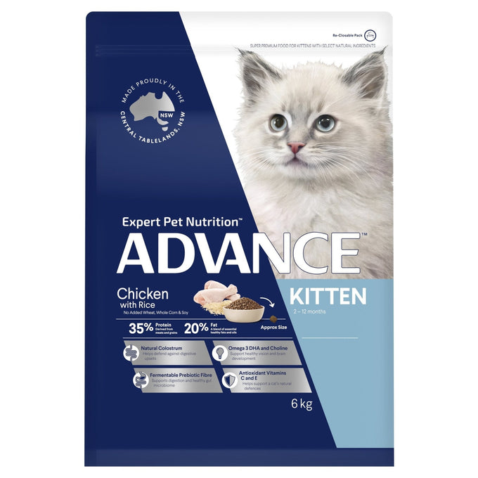 ADVANCE Kitten Dry Cat Food Chicken with Rice - Just For Pets Australia