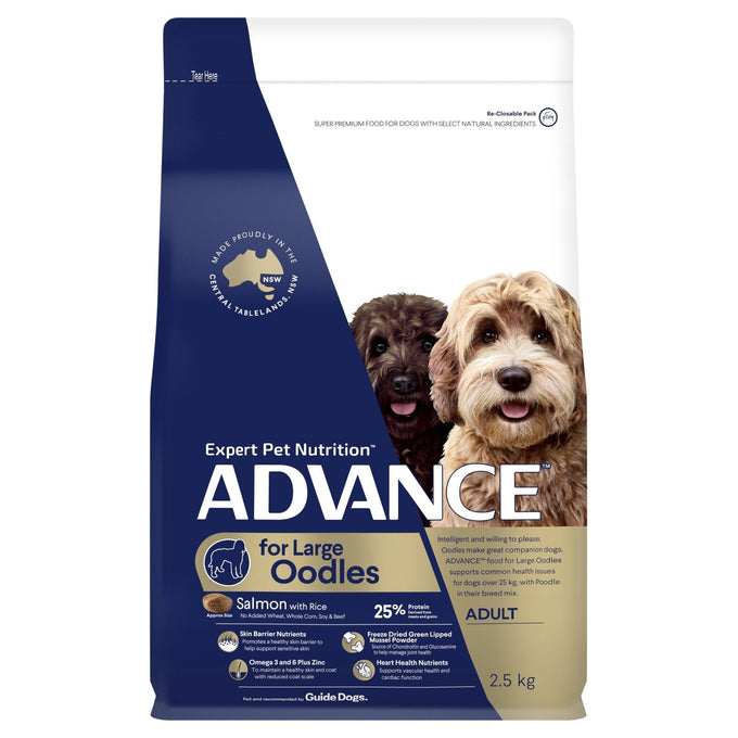 ADVANCE Large Oodles Dry Dog Food Salmon with Rice - Just For Pets Australia