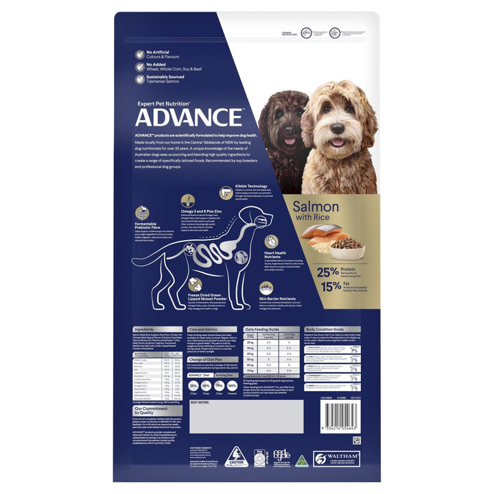 ADVANCE Large Oodles Dry Dog Food Salmon with Rice - Just For Pets Australia