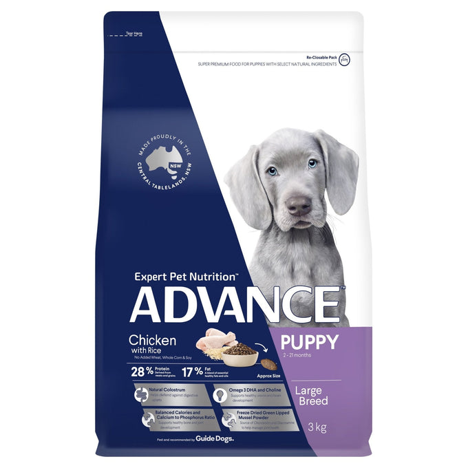 ADVANCE Large Puppy Dry Dog Food Chicken with Rice - Just For Pets Australia