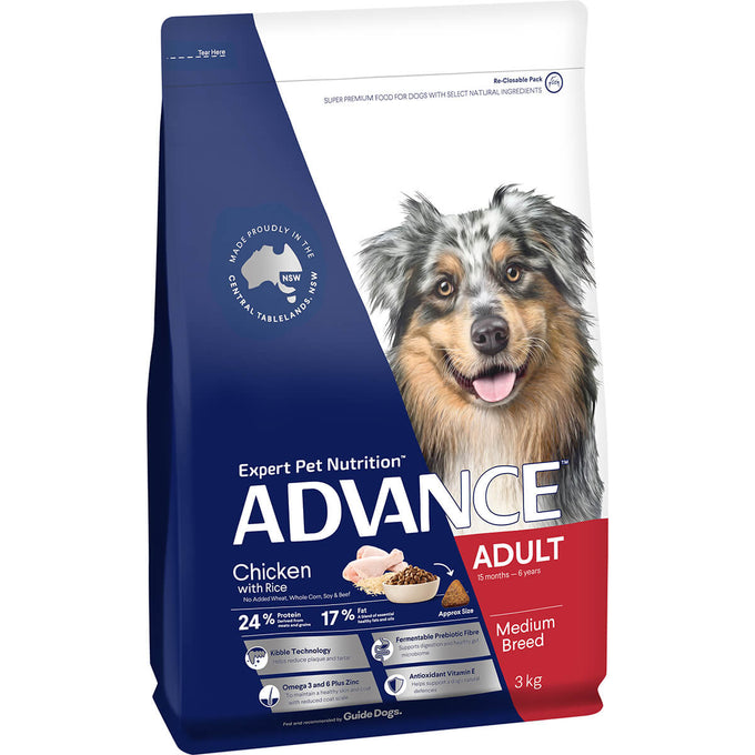 ADVANCE Medium Adult Dry Dog Food Chicken with Rice - Just For Pets Australia