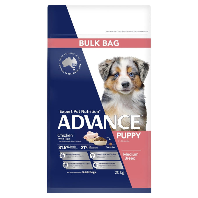 ADVANCE Medium Puppy Dry Dog Food Chicken with Rice - Just For Pets Australia