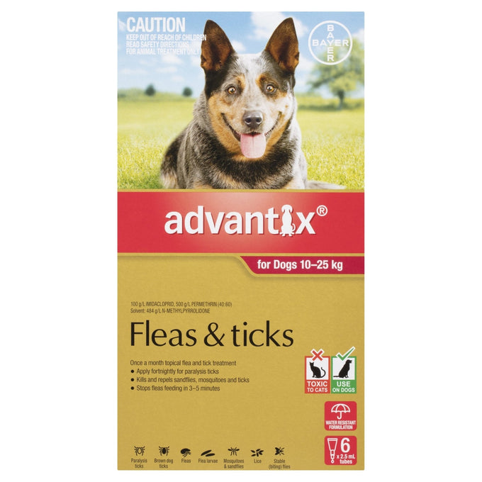 Advantix Fleas & Ticks For Dogs 10 - 25kg - Just For Pets Australia