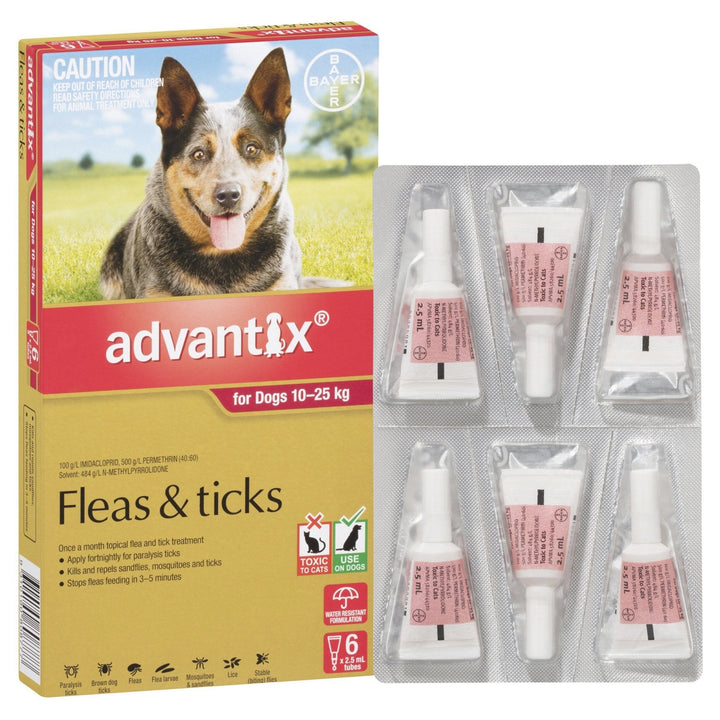 Advantix Fleas & Ticks For Dogs 10 - 25kg - Just For Pets Australia